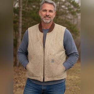 Vintage Carhartt Vest Duck Canvas Work Vest Utility Vest